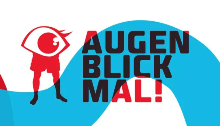 Screenshot mit Text "AugenblickMal!"